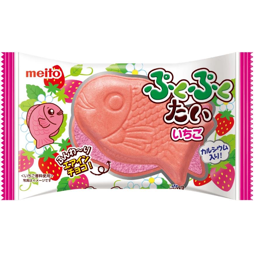 メイトー ぷくぷくたいたい焼き いちごチョコ入りおさかな最中(10枚入)