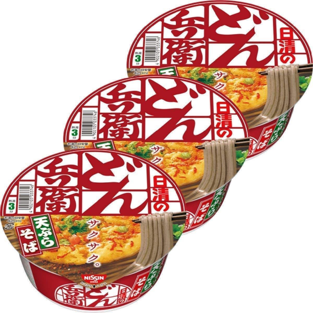 日清のどん兵衛 天ぷらそば即席麺 (3個入)