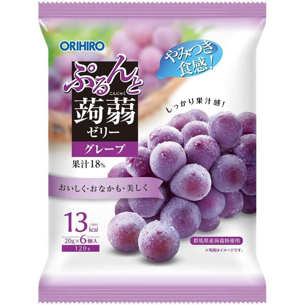 オリヒロ こんにゃくゼリースナック グレープ味 120g(6個入り)