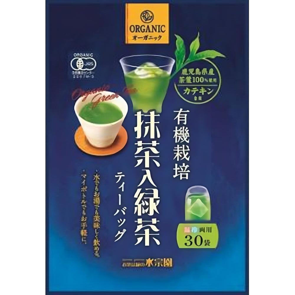 水草園 オーガニック緑茶 抹茶入りティーバッグ 30個入り