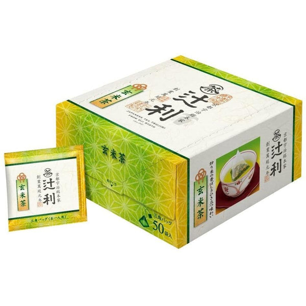 辻利 玄米茶 玄米緑茶ティーバッグ 50 個入り
