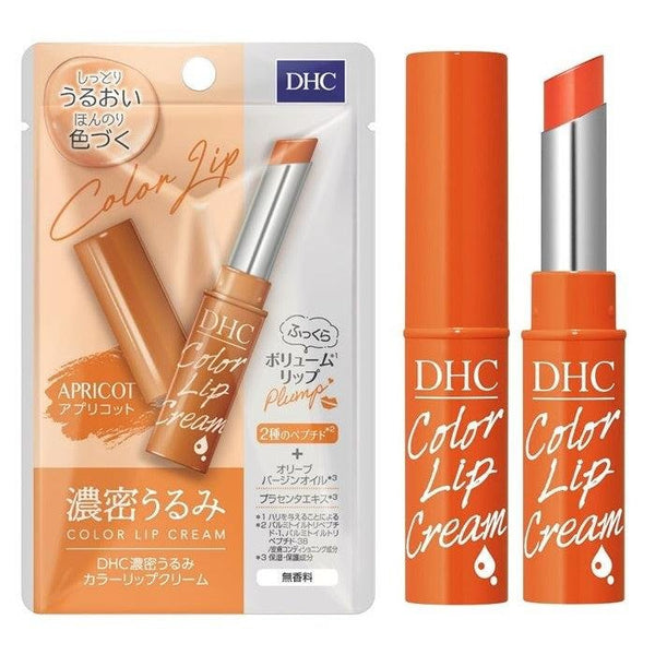 DHC カラーリップクリーム 無香料 ナチュラルリップスティック アプリコット 1.5g