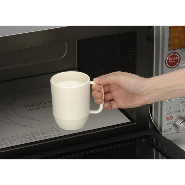 イノマタ 電子レンジ対応プラスチックコーヒーマグ アイボリー