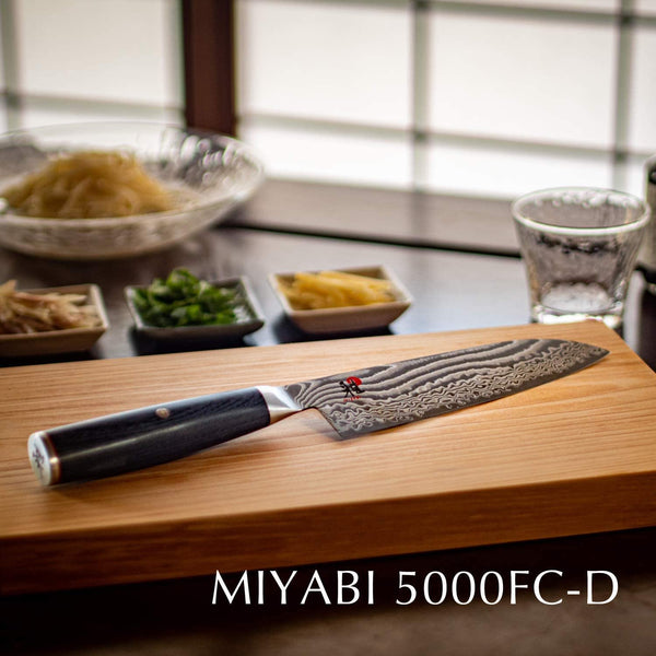 ミヤビ 5000FC-D ダマスカス鋼 三徳包丁 180mm