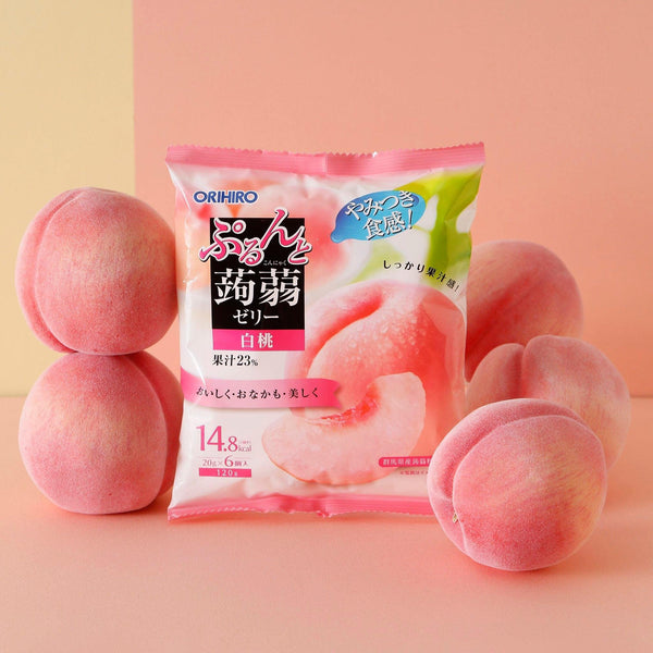 オリヒロ こんにゃくゼリースナック ピーチ味 120g(6個入り)