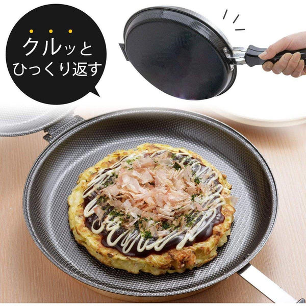 シモムラ 折りたたみ式鉄二重フライパン(IH対応)36469
