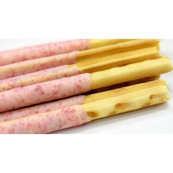 グリコ ストロベリーポッキー ストロベリーチョコレートビスケットスティック 8個入り。