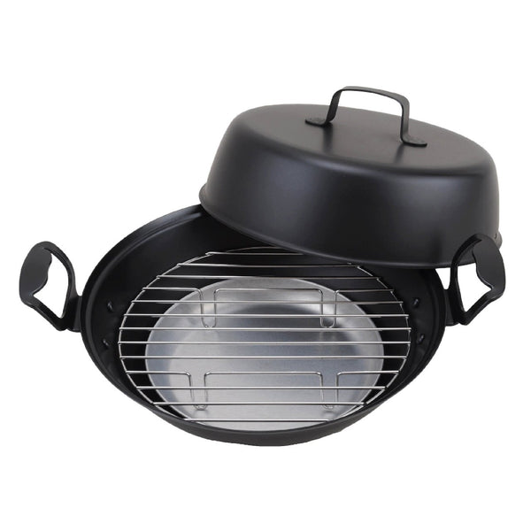 Ptygrace 鉄製スモーカー 耐久性スモーキングポット&グリル キャンプ用 27cm