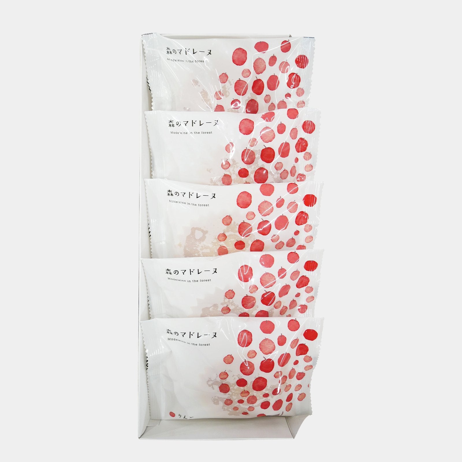 ラグノーパティシエのアップルマドレーヌ 青森りんごスポンジケーキ 5個入り