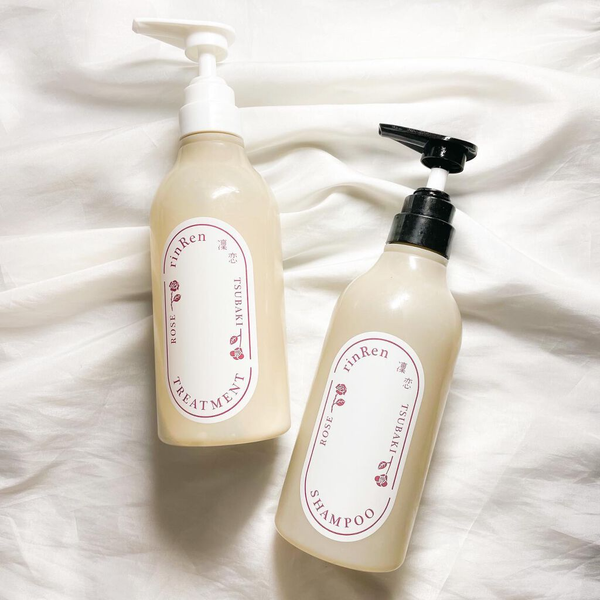 リンレン シャンプー ローズ&ツバキ ヴィーガンヘアリペアシャンプー 480ml