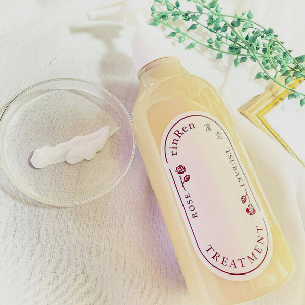 リンレン トリートメント ローズ&ツバキ ヴィーガンヘアリペアトリートメント 480ml