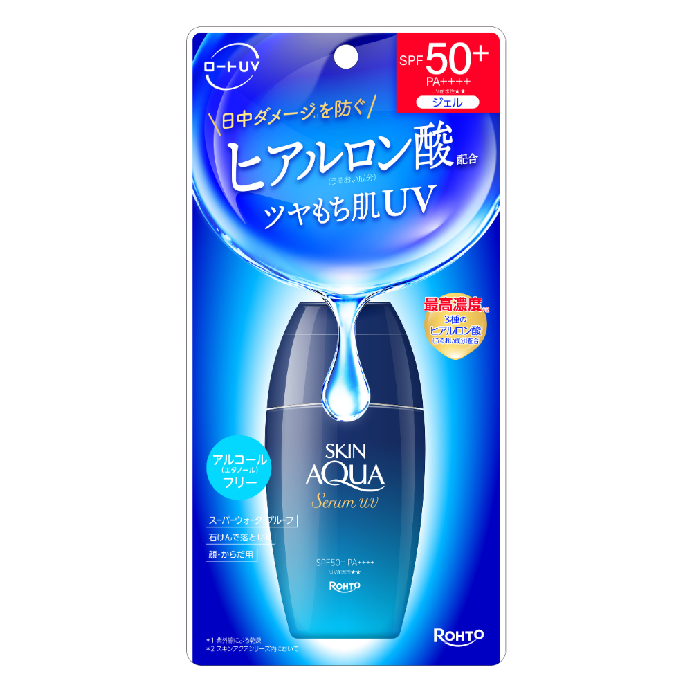 ロート製薬 スキンアクア ヒアルロン酸美容液 UV日焼け止めジェル SPF50+ 70g