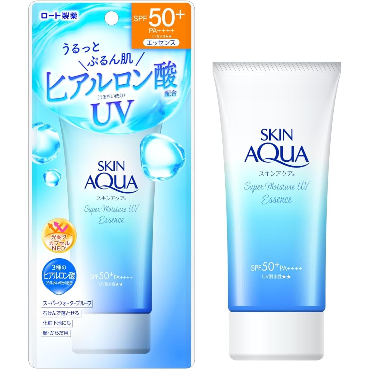 ロート製薬 スキンアクア 日焼け止め スーパーモイスチャーUVエッセンス SPF50+ 80g