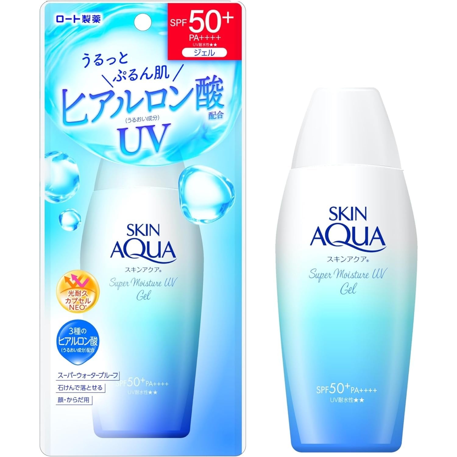 ロート製薬 スキンアクア スーパーモイスチャージェル SPF50+ PA++++ 110g