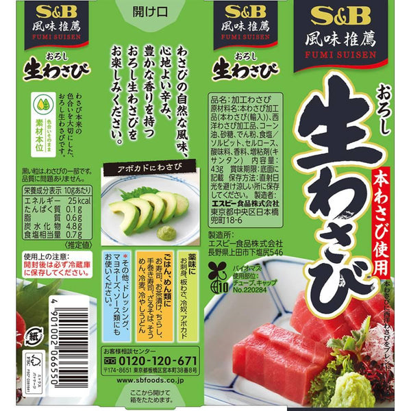 S&B わさびペースト チューブ 43g