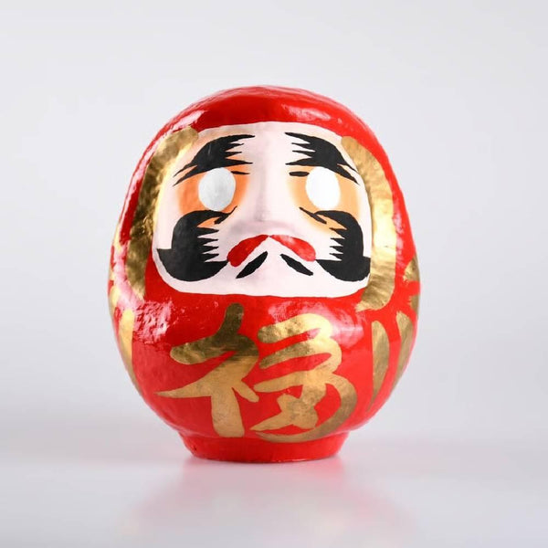 白川だるま「る」手作り縁起物 赤色 12cm