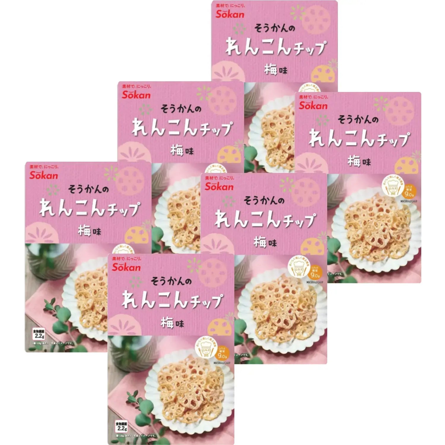 爽寛 梅レンコンチップス 梅風味レンコンチップス 18g (6個入り)