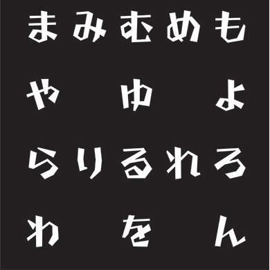 手ぬぐい 和文化 ひらがなアルファベット 伝統手染め布