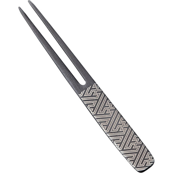 Todai Japanese Black Oxide Steel Wagashi Pick Fork 7 Piece Set