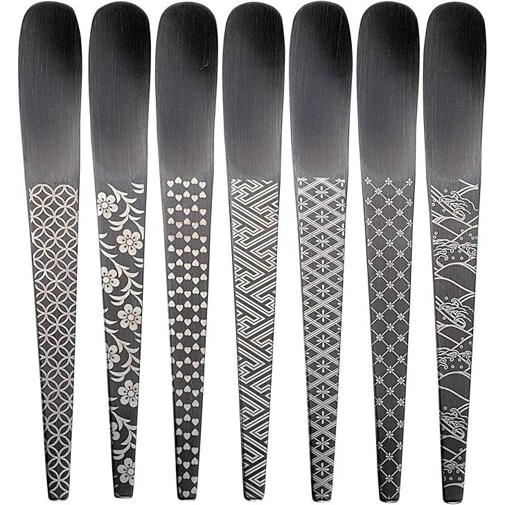 Todai 日本製 ブラックスチール ドリンクスターラー コーヒーマドラー 7点セット