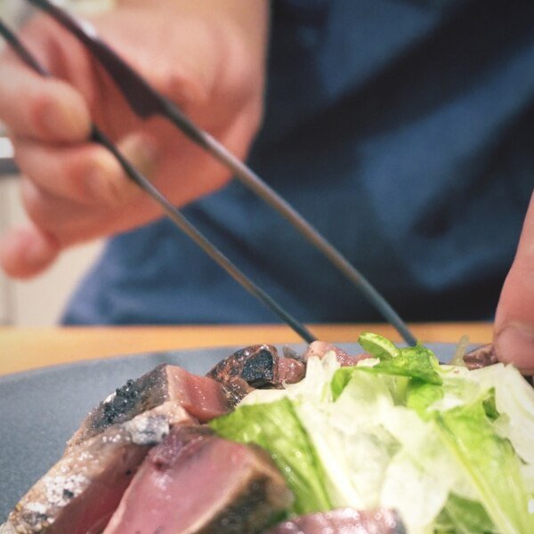Todai マットブラック ステンレススチール 焼肉 BBQ クレバートング 240mm