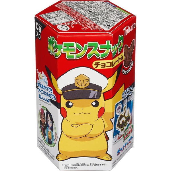 東ハト ピカチュウ型チョコレートコーンパフスナック + ポケモンステッカー 23g (3個パック)