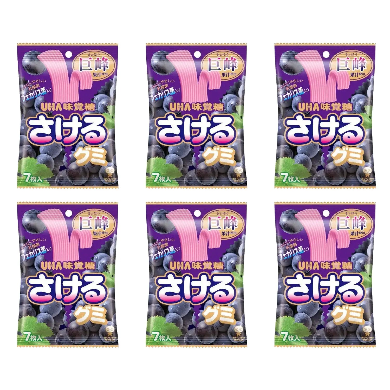 UHA味覚糖 さけるぶどうグミ 7個入(6個入)