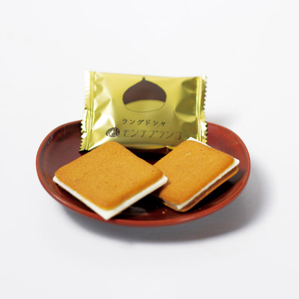 ウジエン ラングドシャ ホワイトチョコレート 栗サンドイッチクッキー 12 個入り