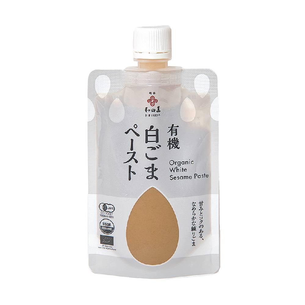 ワダマン 有機白ごまペースト ドレッシング、スプレッド、ディップ用 80g