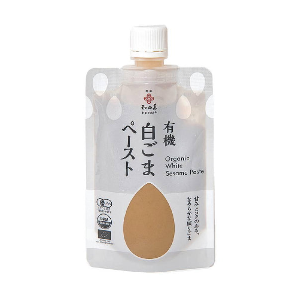 ワダマン 有機白ごまペースト ドレッシング、スプレッド、ディップ用 80g