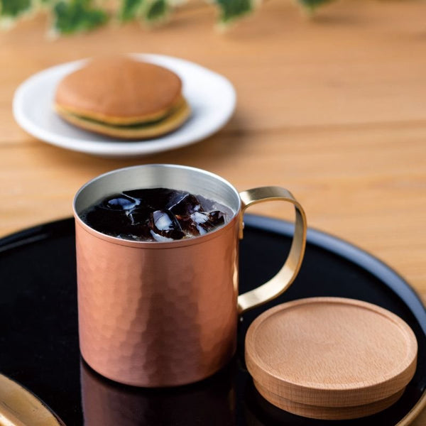和平フレイズ 槌目銅マグカップ モスクワミュールカップ ハンドル付き 360ml