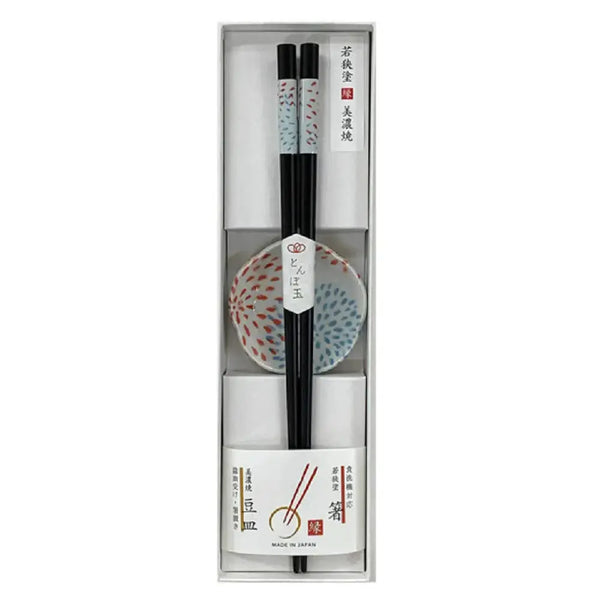 若狭塗箸 美濃焼小皿花火付 23膳