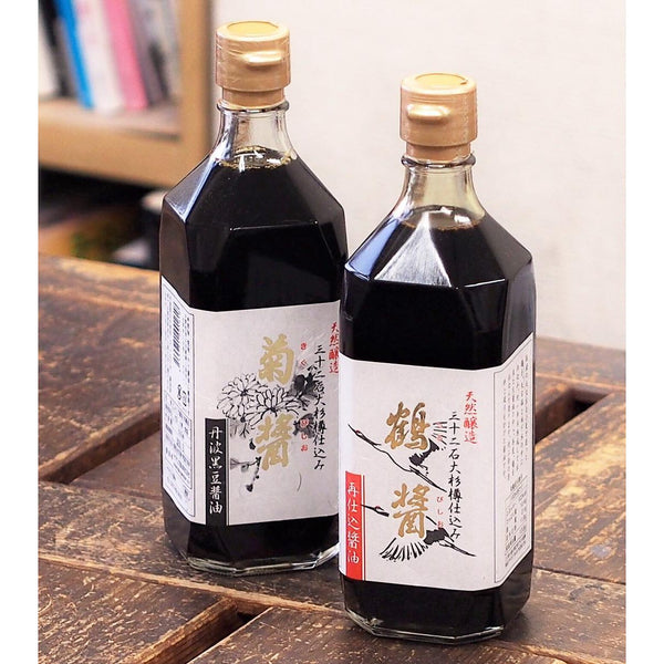 ヤマロク 鶴塩醤油 樽熟成 500ml