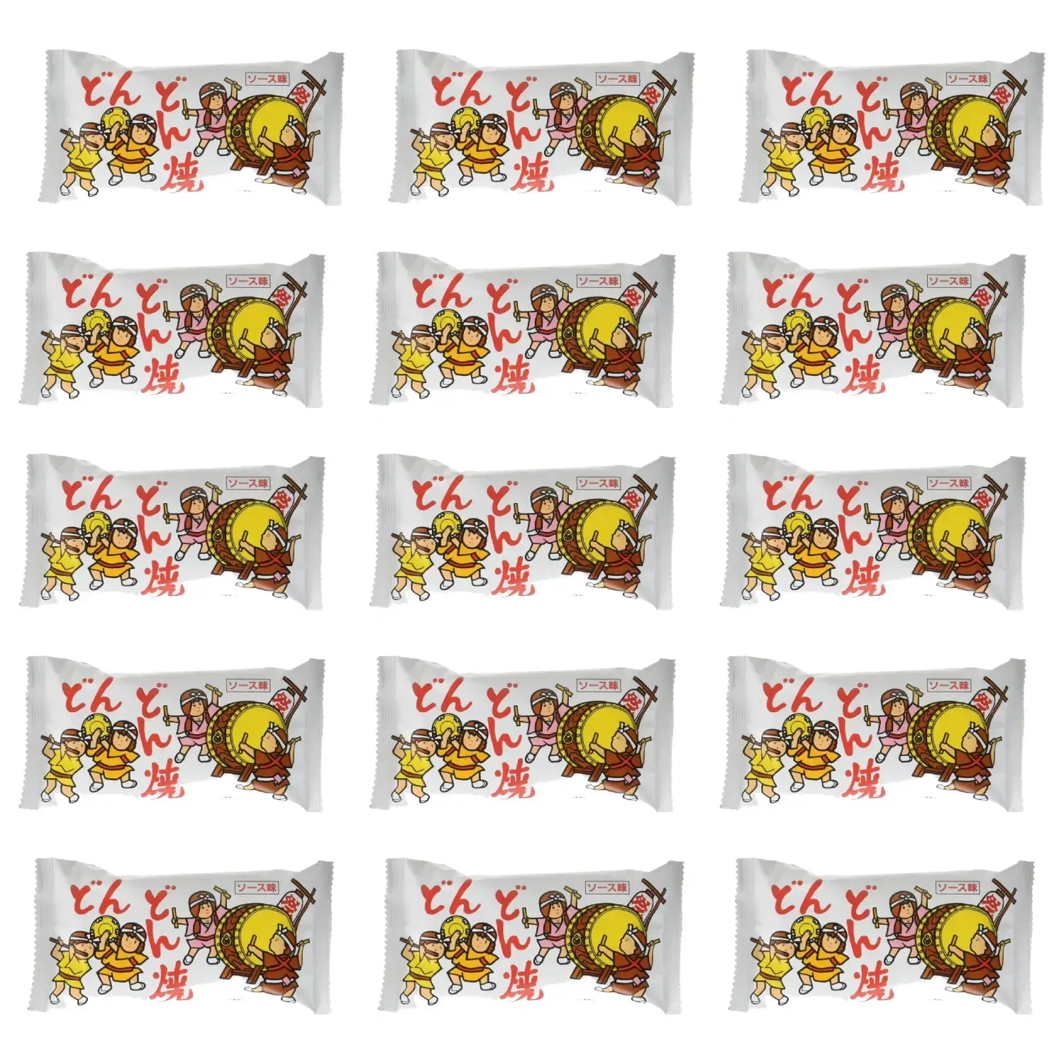 やおきん どんどん焼き 和風パフスナック ソース味(15個入り)