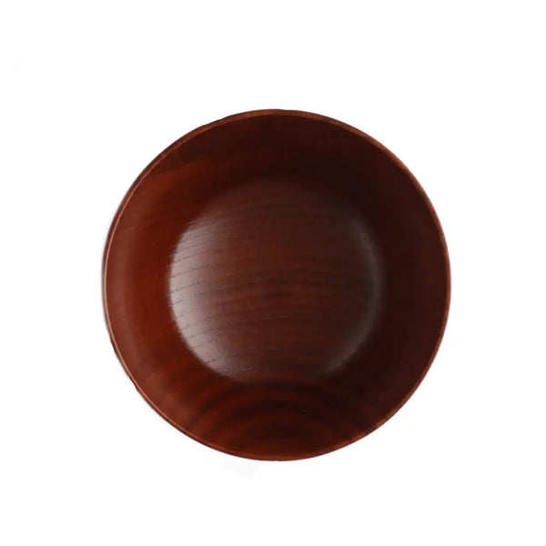 スタイリッシュな木製大型多目的ボウル ブラック ブラシ仕上げ Φ12.8