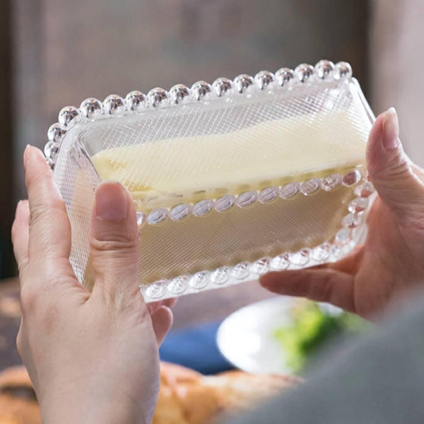 アデリア クラシック エレガント ガラス バターコンテナ ディッシュ 1/2ポンド