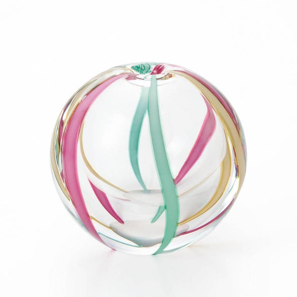 アデリア カラフルガラス手毬小花生 65mm