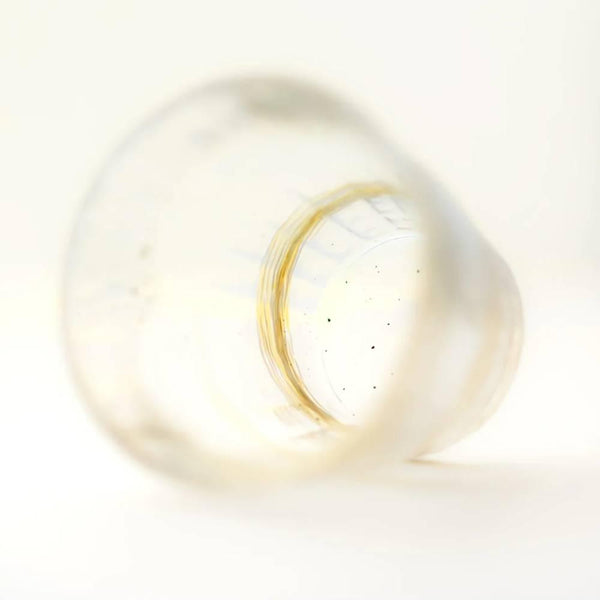 アデリア ハンドメイド ロックグラス 渦巻き模様 イエロー 300ml