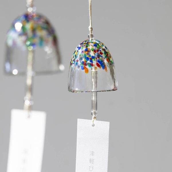 アデリアハンドメイドガラス風鈴鮮やかなカラフルなパターン