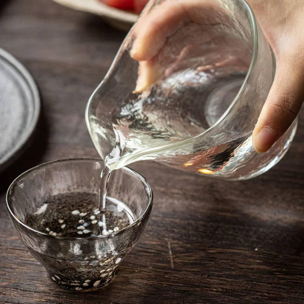 アデリア ハンドメイド 酒器 ショットグラス 素朴なメタリックパターン 85ml