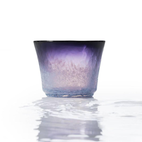 アデリア ハンドメイド 酒器 ショットグラス 鮮やかな紫の模様 75ml