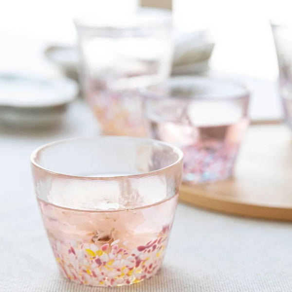 アデリアハンドメイド桜デザインドリンキンググラス190ml（ペアセット）