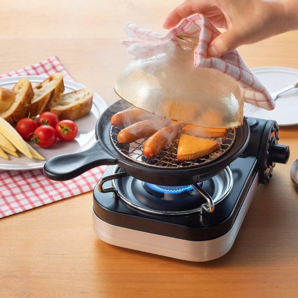 アデリア陶器 スモーカーパン ガラスドーム蓋＆ウッドチップ付