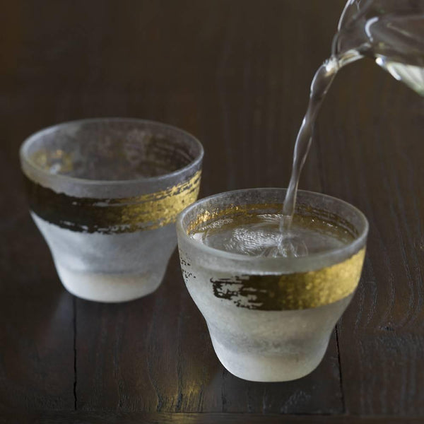 アデリア プレミアムゴールドパターンフロスト酒器ショットグラス 90ml