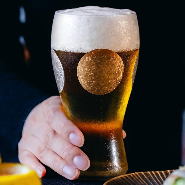 アデリア プレミアム ゴールド サン＆シルバー ムーン フロステッド ビアグラス 380ml