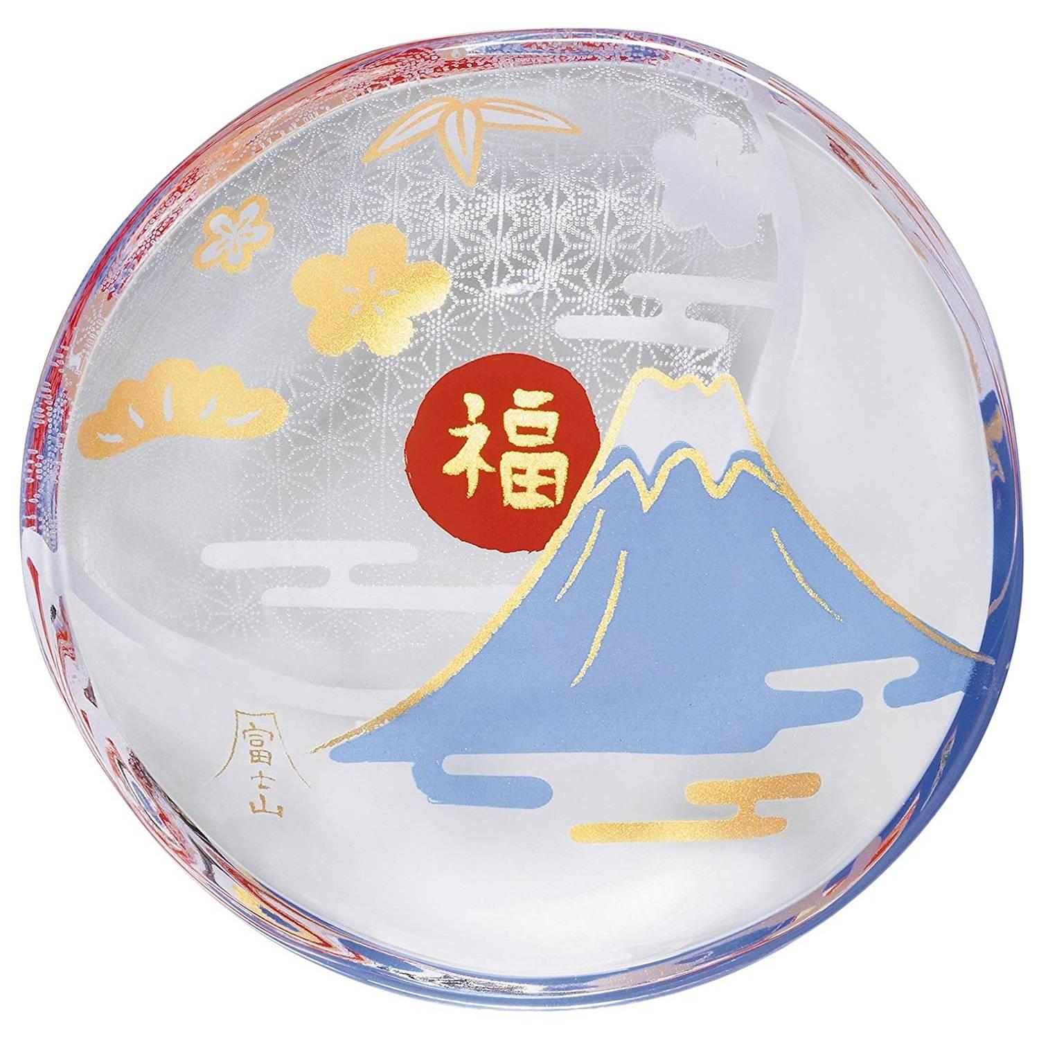 アデリア ガラス小皿 ラッキーマウント 富士デザイン 90mm