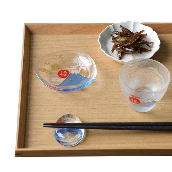 アデリア ガラス小皿 ラッキーマウント 富士デザイン 90mm