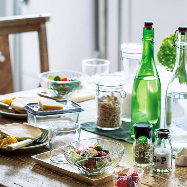 アデリア スクエアボウル 大 ディンプルガラス サービングディッシュ 165mm