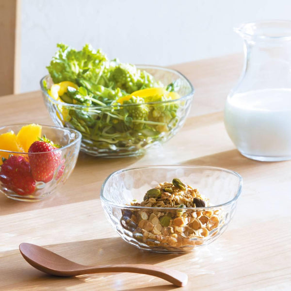 アデリア スクエアボウル ミディアム ディンプルガラス サービングディッシュ 137mm