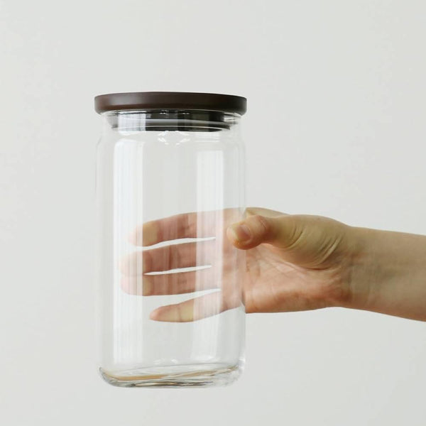 アデリア スタッキングガラスキャニスター 大 キッチン保存容器 1090ml